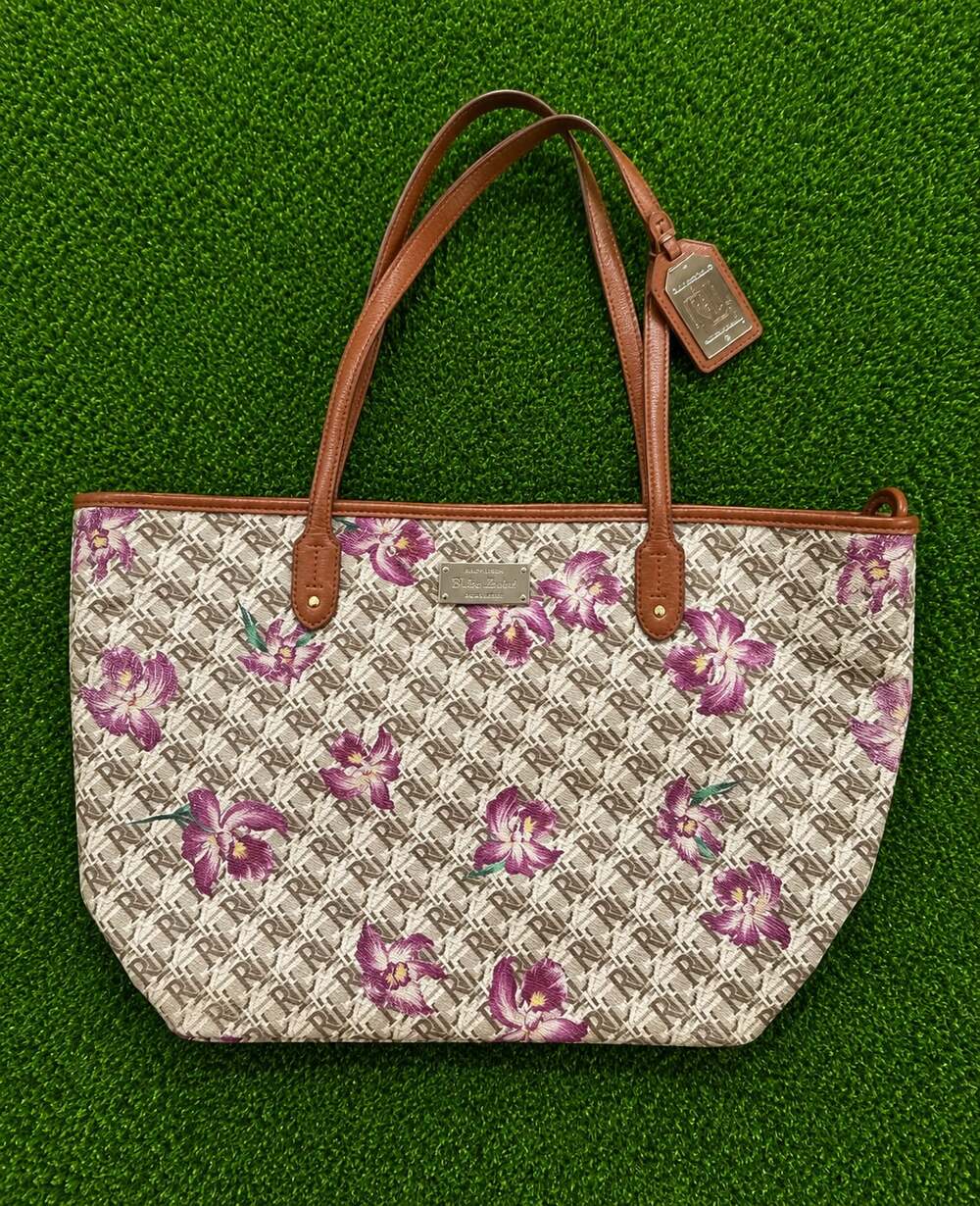 Lauren Ralph Lauren Floral Print Coated Canvas Tote Bag